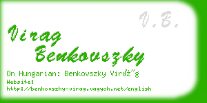 virag benkovszky business card